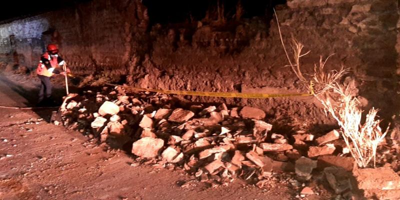 PERSONAL DEL SISTEMA CONRED REALIZANDO VERIFICACIÓN DE DAÑOS. 