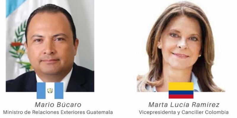 Cancilleres de Guatemala y Colombia conversan sobre comercio y alianzas estratégicas en seguridad