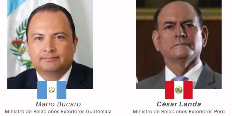 Cancilleres de Guatemala y Perú reafirman disposición de estrechar relaciones diplomáticas, comerciales y culturales 