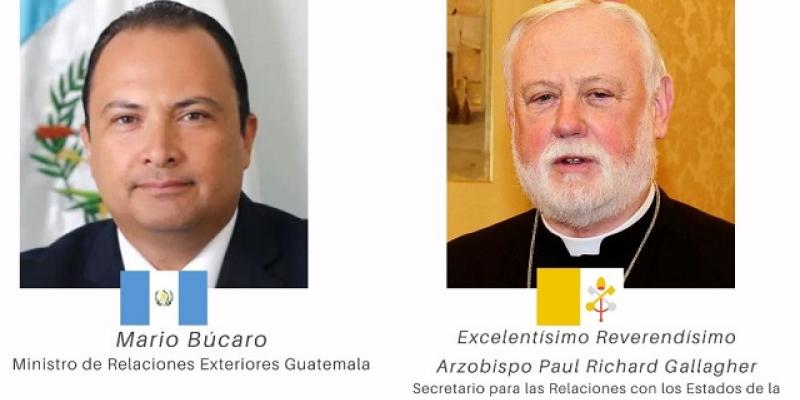 Cancilleres de Guatemala y la Santa Sede abordan temas de realidad internacional y regional