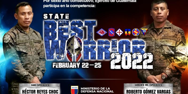 Soldados guatemaltecos participan en la competencia “Mejor Guerrero 2022” organizada por el Ejército de los Estados Unidos