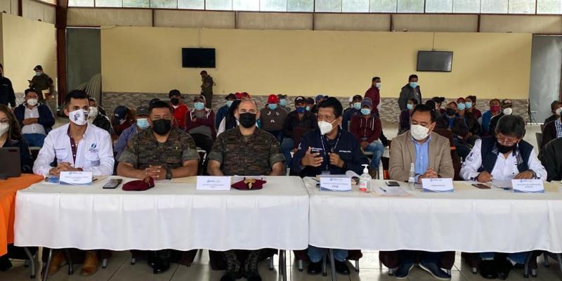 Jefe del Estado Mayor de la Defensa Nacional visitó los departamentos de Huehuetenango y San Marcos