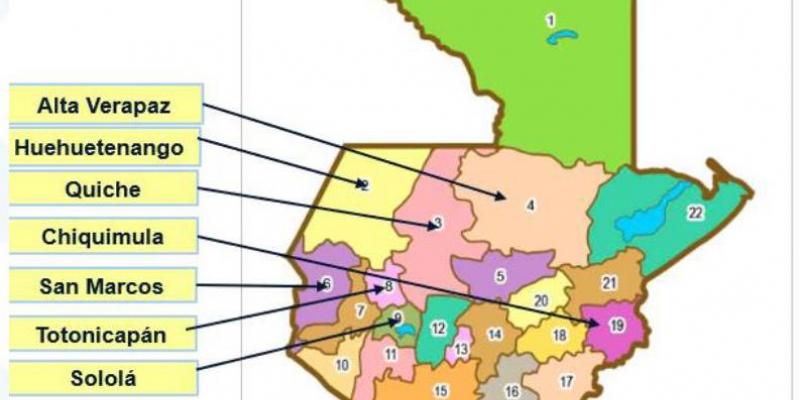 Mapa de focalización del proyecto Crecer Sano