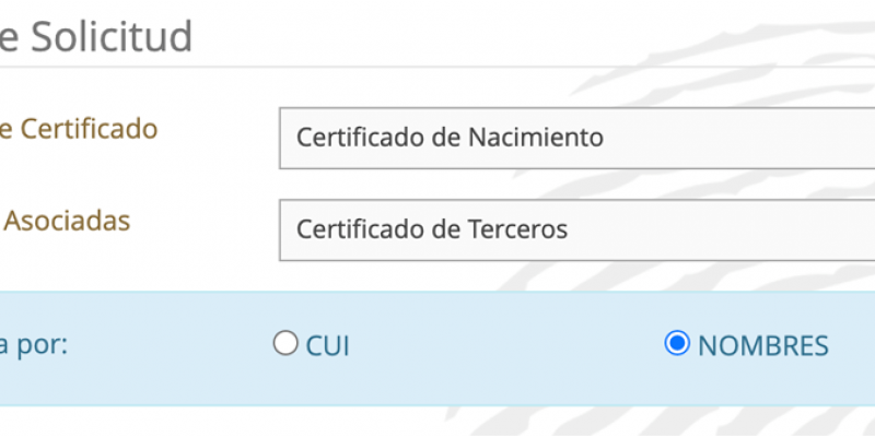 SOLICITUD DE CERTIFICACIONES  EN LÍNEA POR NOMBRE