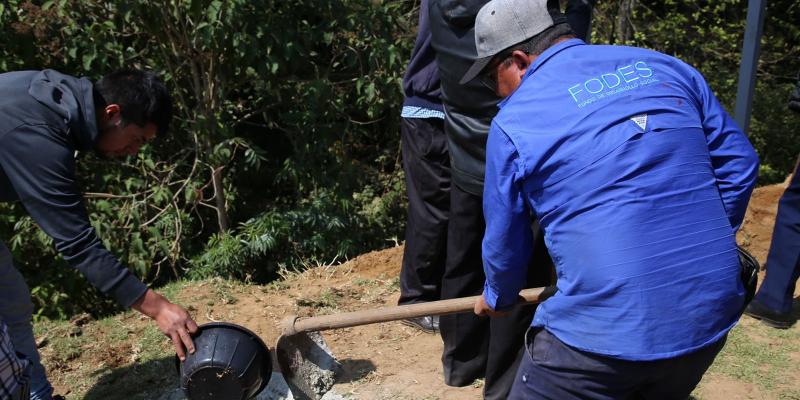 Fodes mejora camino en San Antonio Sacatepéquez, San Marcos