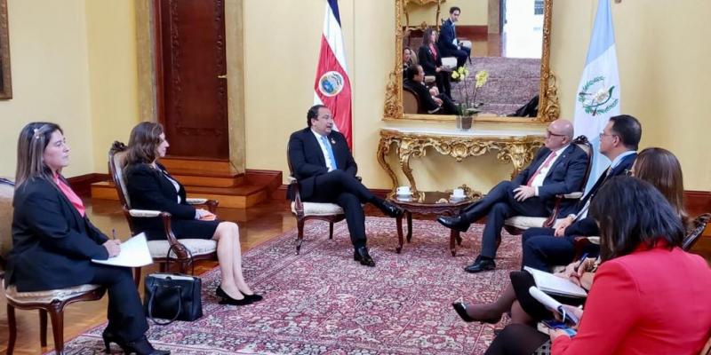 Guatemala y Costa Rica destacan liderazgo a niveles regional y multilateral 