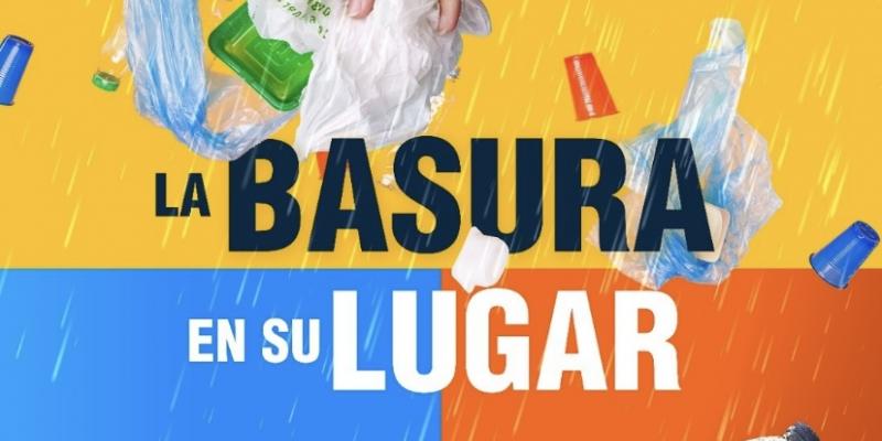 “Evitemos desbordamientos de ríos, colocando la basura en su lugar”, nueva recomendación de la campaña “La basura en su lugar”.