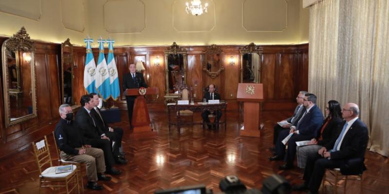 Conferencia de prensa del presidente Alejandro Giammattei 