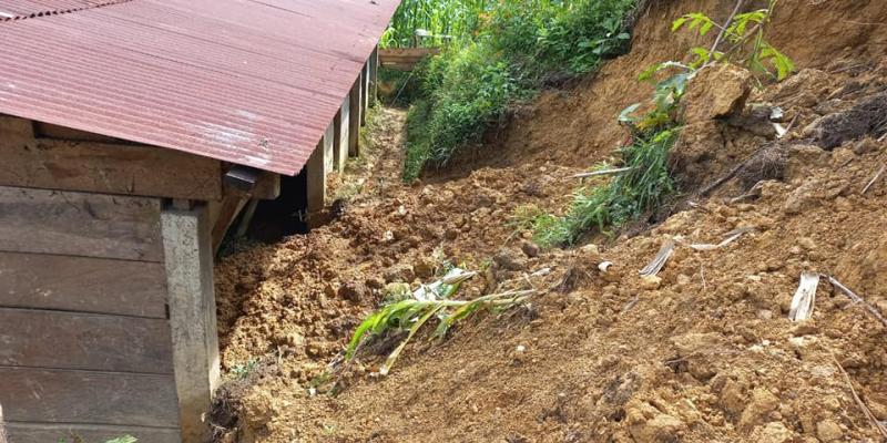 Deslizamiento de tierra registrado en el departamento de Alta Verapaz.