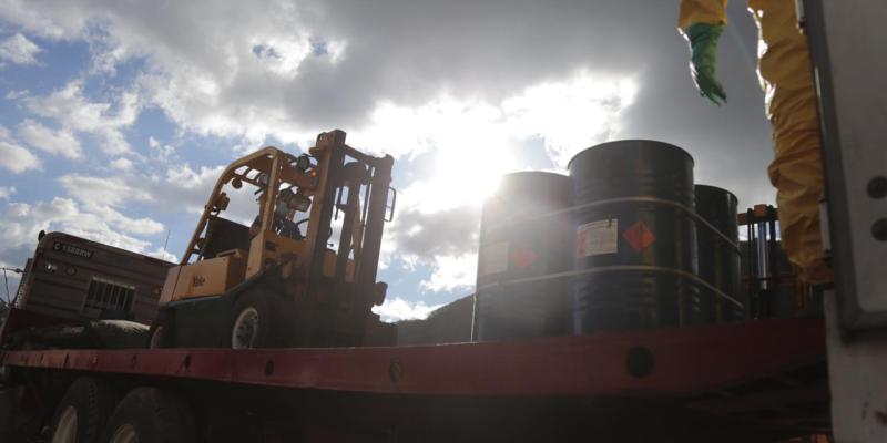 Trasladan 319.04 toneladas métricas de sustancias químicas para su destrucción, durante el 2022