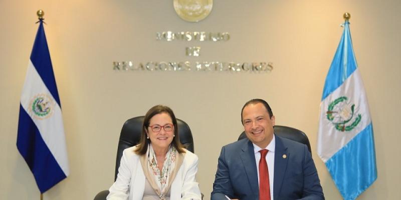 Cancilleres de Guatemala y El Salvador refrendan lazos de amistad y cooperación, y el carácter estratégico de la relación bilateral