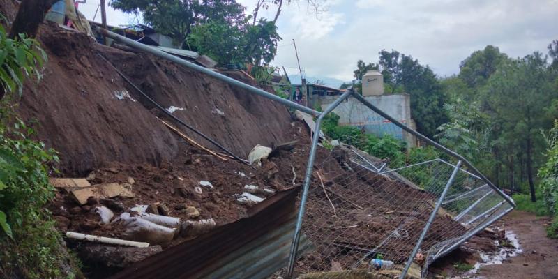 Colapso estructural en el caserío La Ermita, Parramos, Chimaltenango.