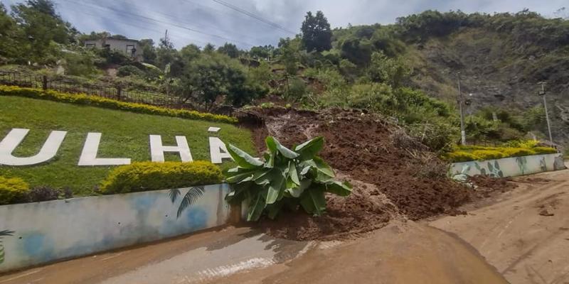 Deslizamiento de tierra registrado en el municipio de Purulhá, Baja Verapaz.