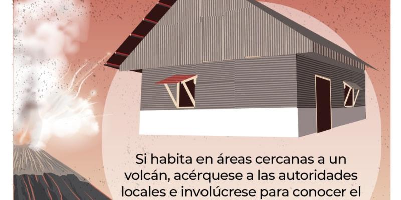 Recomendación por actividad volcánica emitida por la CONRED.