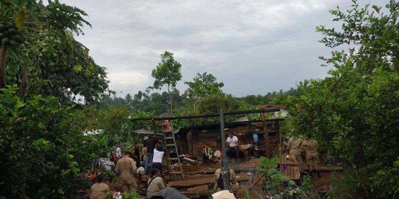 Fuertes vientos afectaron vivienda en el departamento de Suchitepéquez.