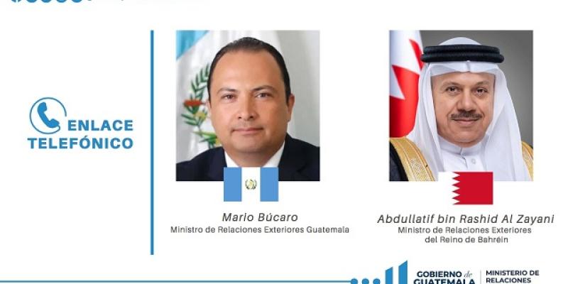 Cancilleres de Guatemala y Bahréin conversan sobre comercio y cooperación 