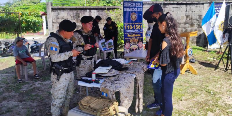 PNC lleva programa "Un Día con mi Comunidad" a San Sebastián, Retalhuleu 