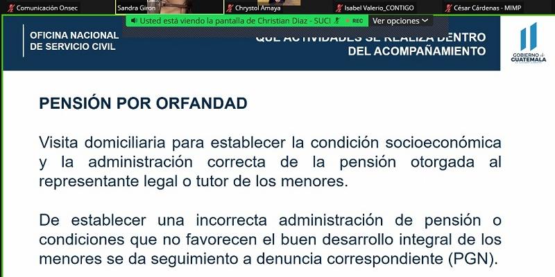 La Onsec expuso acerca de la pensión civil por orfandad