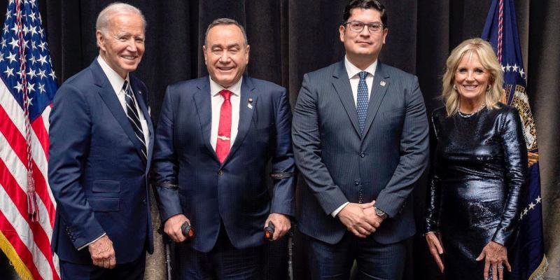 Presidente Alejandro Giammattei y Joe Biden