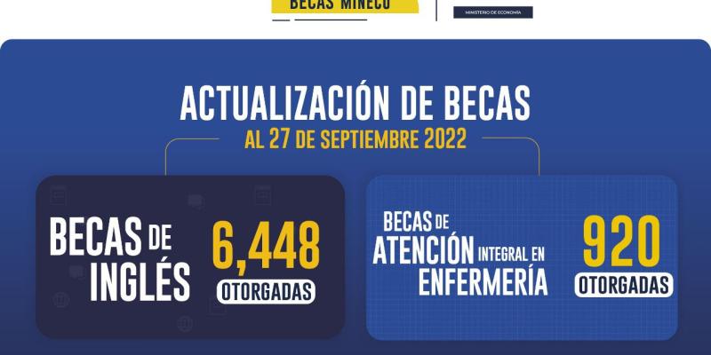 Imagen descriptiva con datos de  becas otorgadas