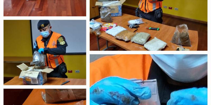 PNC localiza posible droga en bodega de encomiendas