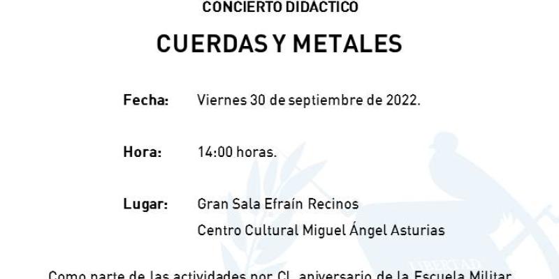 Concierto Didáctico Cuerdas y Metales.