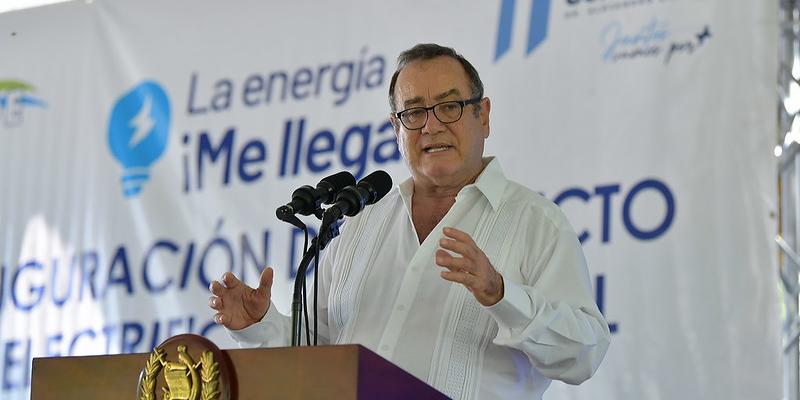 Discurso del presidente Giammattei en Petén