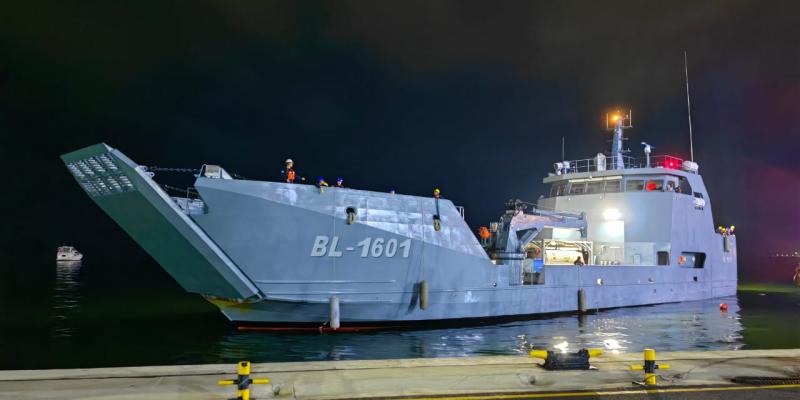 Buque BL-1601 Quetzal atracó en el litoral del Caribe para apoyar operaciones de seguridad y de ayuda humanitaria