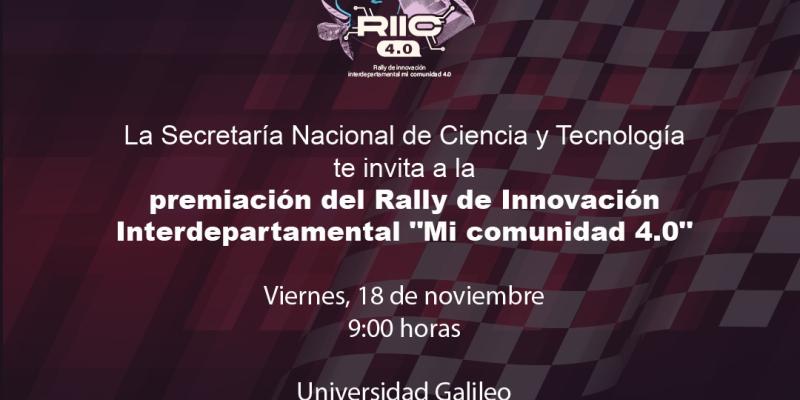 Premiación Rally de Innovación Interdepartamental "Mi Comunidad 4.0"