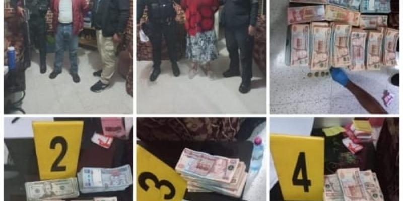 Detienen a dos personas e incautan fuerte cantidad de dinero