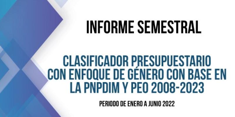 Informe del Clasificador Presupuestario con Enfoque de Género CPEG