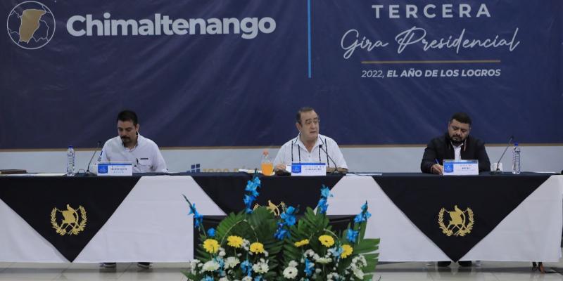 Presidente Giammattei en Chimaltenango