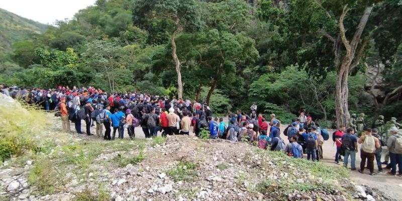 Migrantes rescatados en Chiapas