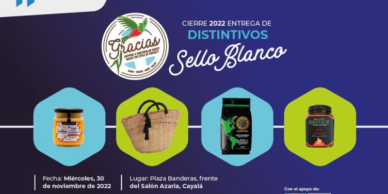 Invitación para acto de entrega de distintivos Sello Blanco