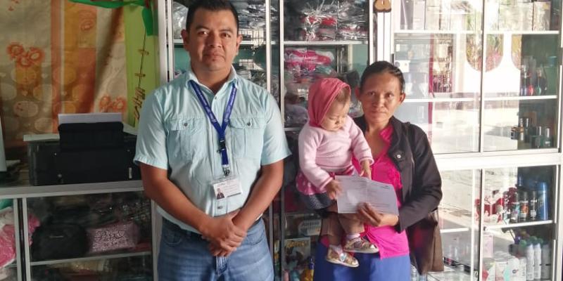 Usuaria de Bono Social en San Luis Jilotepeque, Jalapa