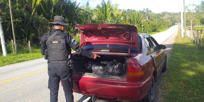 Conductor de vehículo capturado cuando transportaba marihuana