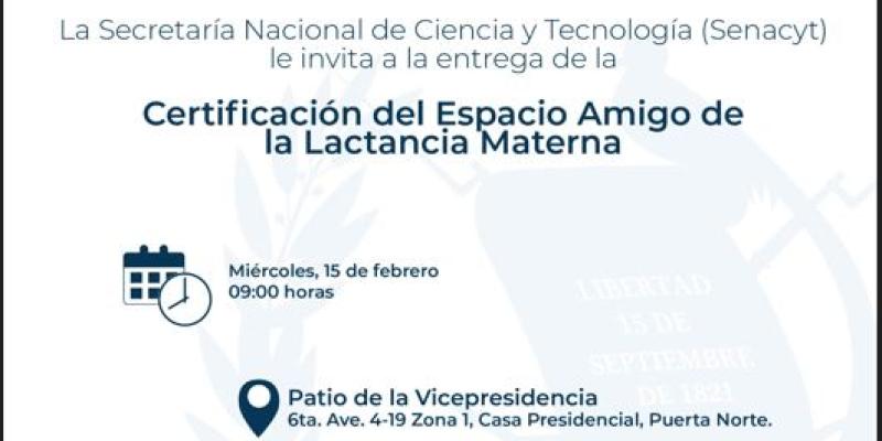 Certificación del Espacio Amigo de la Lactancia Materna 