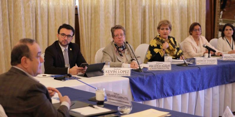 La Secretaria Presidencial de la Mujer Ana Leticia Aguilar Theissen