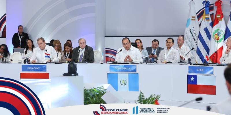 Canciller de Guatemala interviene en Reunión de Ministras y Ministros de Relaciones Exteriores, en el marco de la XXVIII Cumbre Iberoamericana de Jefes de Estado y de Gobierno 