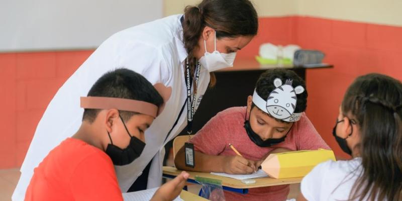 Los niños y niñas son atendidos por profesionales