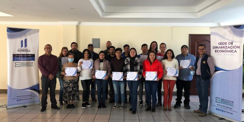 Mipymes de San Marcos reciben capacitación en comercialización