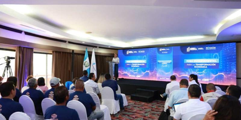 La viceministra de Inversión y competencia, Francisca Cárdenas, durante su participación.