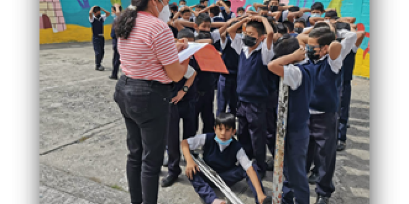 Realizan simulacro de terremoto en centros educativos