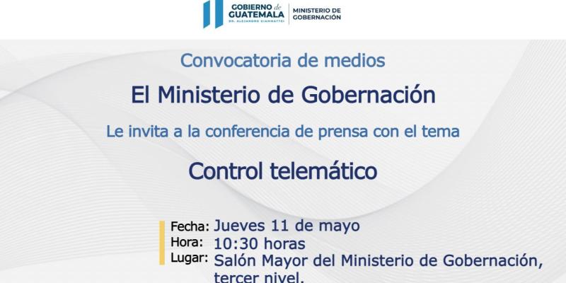 Conferencia de prensa con el tema Control Telemático 