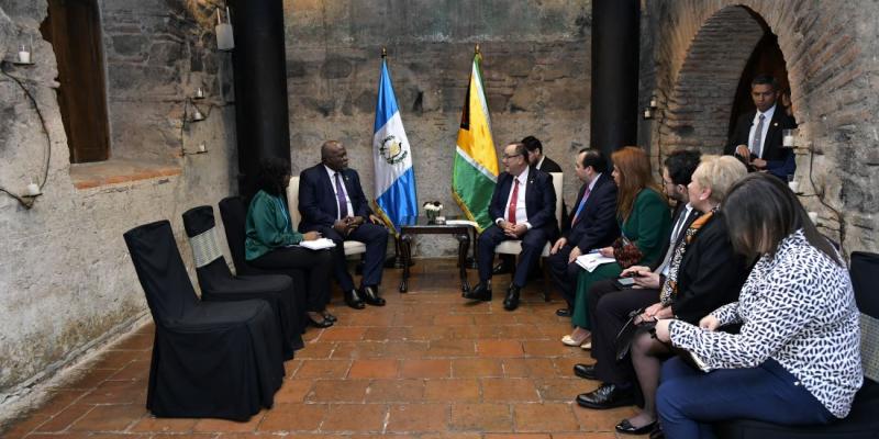 Presidente Alejandro Giammattei llevó a cabo reuniones bilaterales 