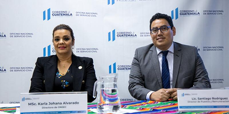 En la presentación estuvo la Directora de ONSEC y el director de Puestos y Remuneraciones