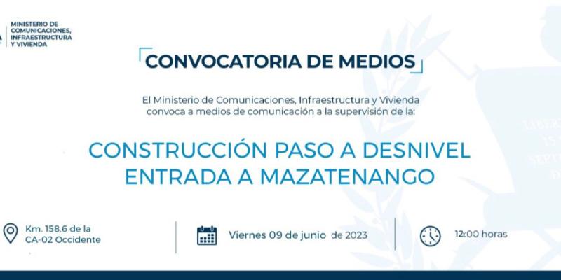 CIV convoca conferencia de prensa, entrada a Mazatenango. 