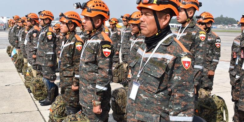 Batallón Humanitario y de Rescate del Ejército de Guatemala participa en el III Simulacro de Atención a Desastres y Asistencia Humanitaria.