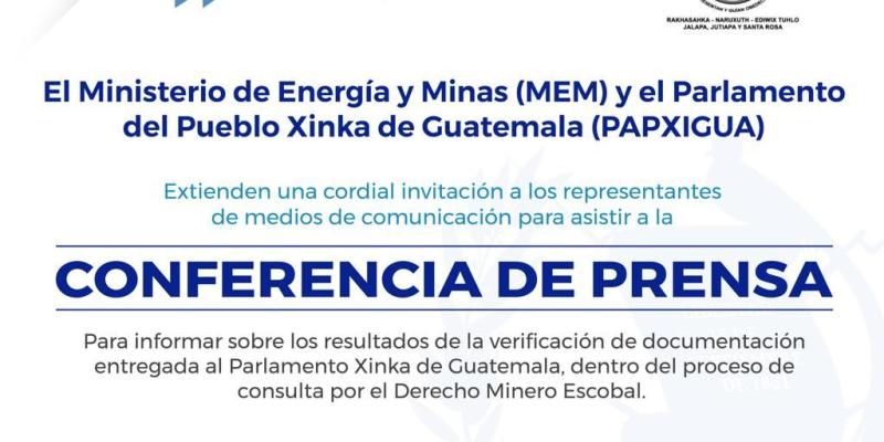 Convocatoria de Prensa MEM- PAPXIGUA