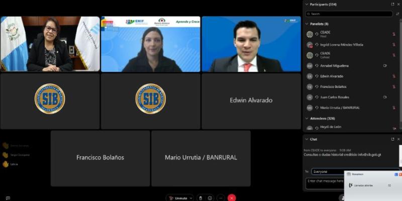 Foto de portada. Al centro, la ministra de Economía, Luz Pérez.